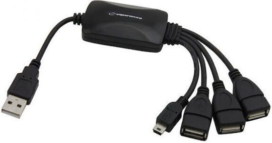 Esperanza USB Hub 4 Ports USB 2.0 with USB-A Connection