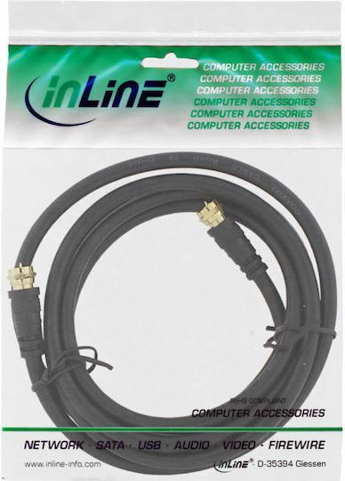 InLine Καλώδιο Κεραίας Coax male - Coax male Μαύρο 3m (69303P) 1τμχ