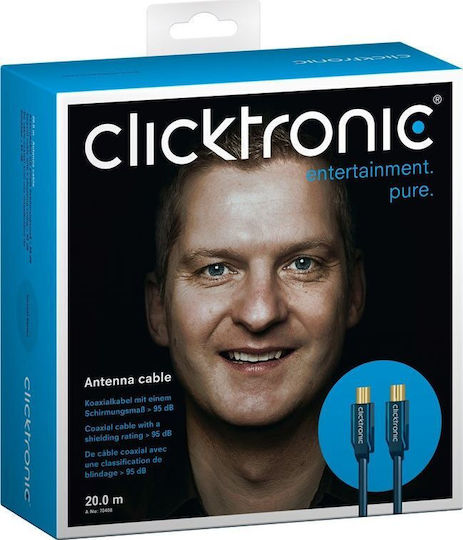 Clicktronic Kabelantenne Koax-Stecker - Koax-Buchse