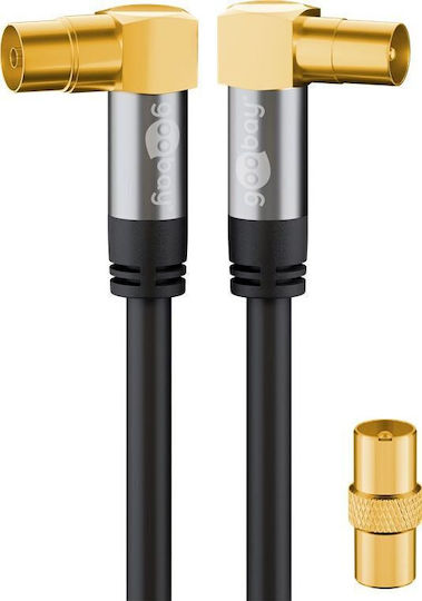 Goobay Antenna Cable Coax male - Coax female Black 3m (70464) 1pcs