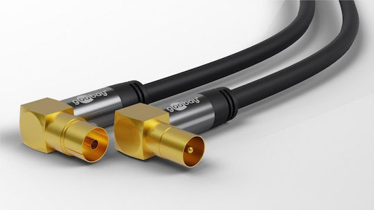 Goobay Antenna Cable Coax male - Coax female Black 3m (70464) 1pcs