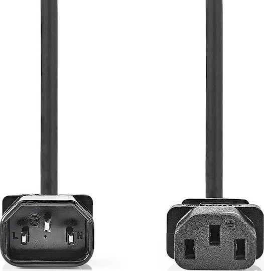 Nedis Stromverlängerungskabel Stecker IEC-320-C14 Buchse IEC-320-C13 Schwarz Bulk 5m