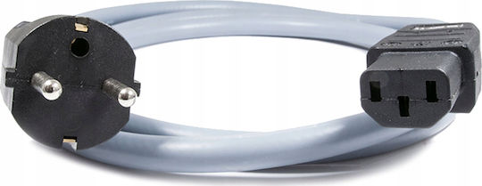 Melodika Mdp50g Power Cable Ground Network 3x2.5mm2 Schuko IEC C13 Gunmetal Length 5m