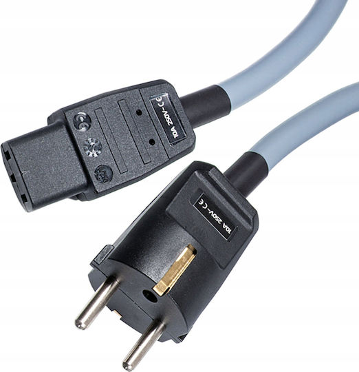 Melodika Mdp50g Power Cable Ground Network 3x2.5mm2 Schuko IEC C13 Gunmetal Length 5m