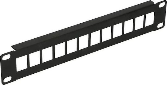 Extralink Οπτικό Patch Panel για Rack 10" 12 Θυρών Μαύρο