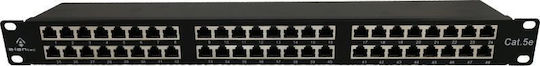 A-LAN Panou Patch Ecranat pentru Rack 1U 19" 48 Porturi Gri