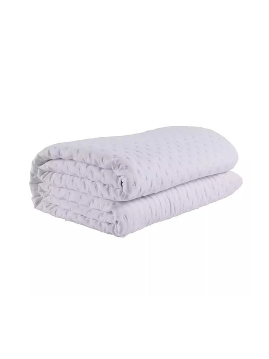 Das Home 9658 Coverlet Queen Size Microfiber White 240x250cm