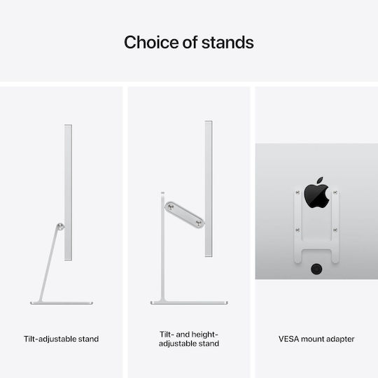 Apple Studio Display (2022) Monitor 27" 5120x2880 White Standard Glass Tilt Adjustable Stand