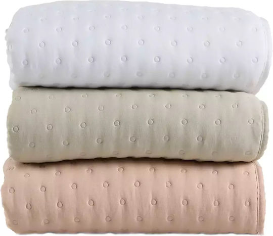 Das Home 9658 Coverlet Queen Size Microfiber White 240x250cm