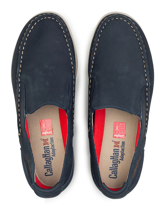 Leder Herren Freizeitschuhe Blau