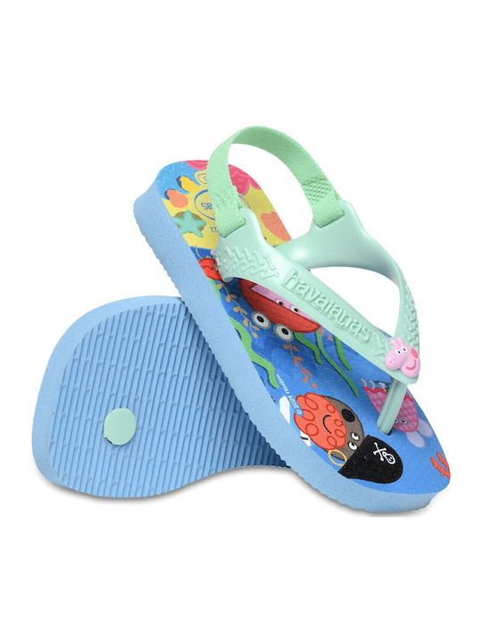 Kinder Flip Flops Peppa Schwein Hellblau Baby