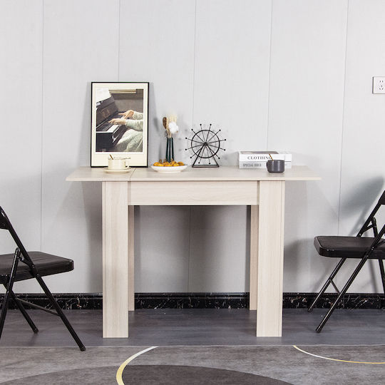 Table Kitchen Extendable Wooden Mortar 90(+30)x60x78cm