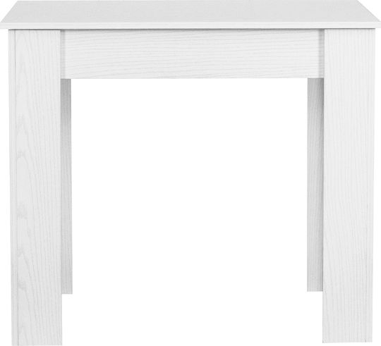 Table Kitchen Extendable Wooden White Frasinato 90(+30)x60x78cm