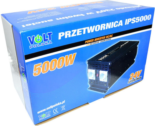 Volt Polska Inverter für Autos Modifizierte Sinuswelle 2500W zur Umwandlung von 24V DC in 230V AC