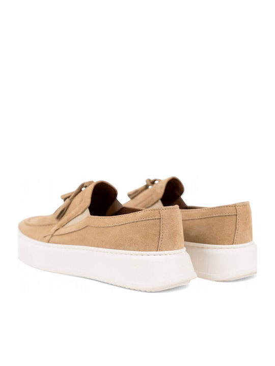 Suede Ανδρικά Loafers σε Μπεζ Χρώμα
