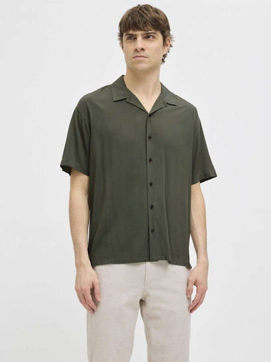 Kurzärmlig Hemd Olive