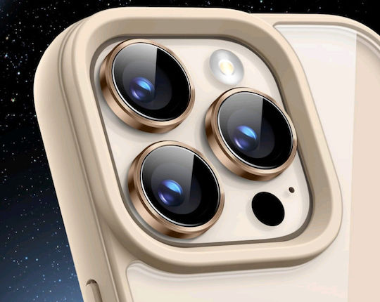 Spacecase Quickfit Προστασία Κάμερας Tempered Glass Χρυσό για το iPhone 16 Pro, iPhone 16 Pro Max
