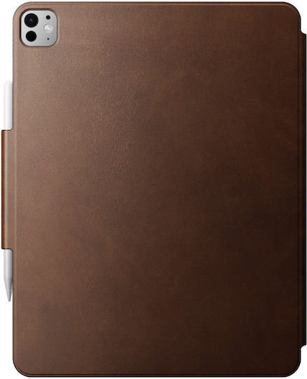 Nomad Фолио Флип Капак Кожен Издръжлив Кафяв Apple iPad Pro 13 M4 2024