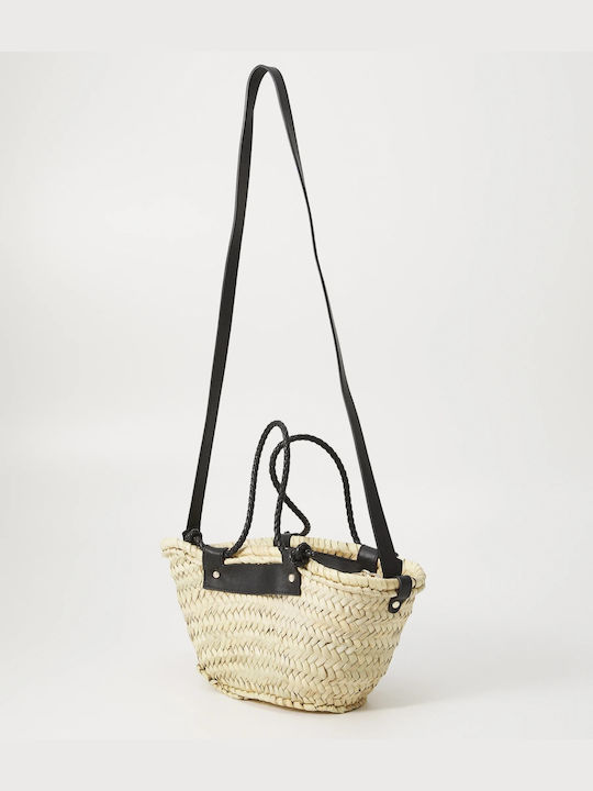 Set Straw Women's Shoulder Bag Black