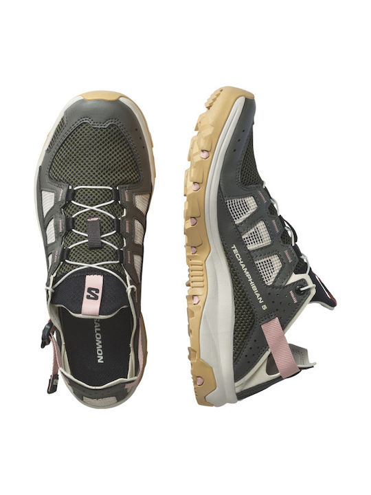 Techamphibian 5 Γυναικεία Αθλητικά Παπούτσια Trail Running Peat - Rainy Day - Hyma Pink