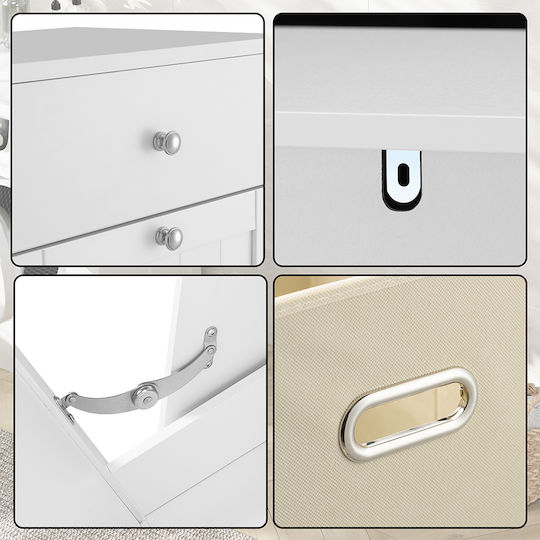 Bakaji Badezimmerschrank Wäscherei 78x38x90cm Weiß