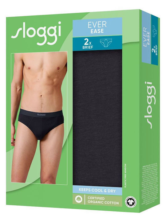 Ever Men's Slips Black with Patterns 2Pack