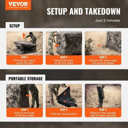 Vevor Camping Tent Khaki for 2 People 148x148x170cm