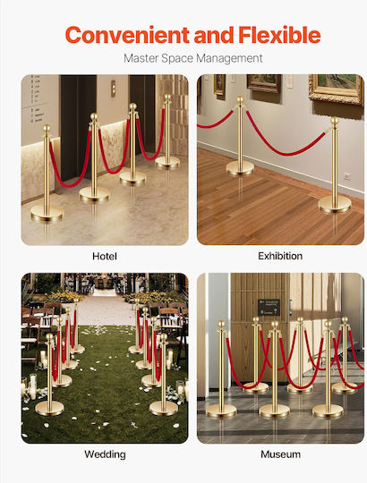 Vevor Safety Barrier Post Gold 1.5m QTGLZDSDJSHRA7EPFV0