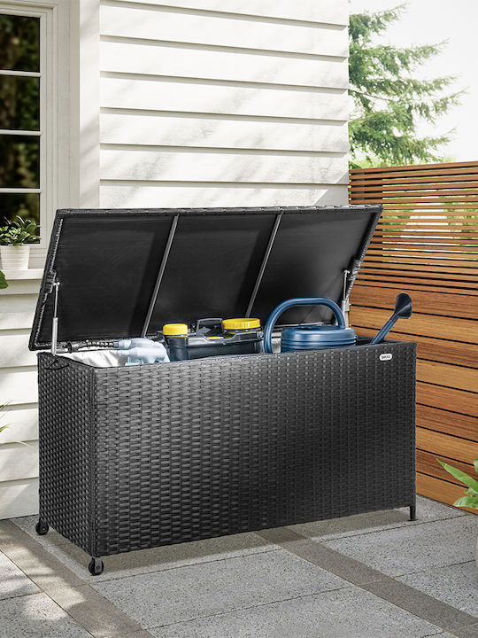 Bakaji Outdoor Storage Box 420lt Black L121xW55xH60cm
