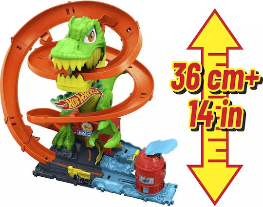 Hot Wheels City T-Rex Πίστα Πυροσβεστικός Σταθμός 1:64 για 4+ Ετών