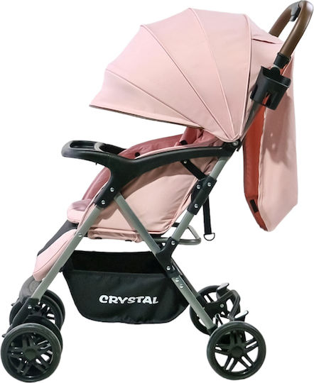 Crystal Baby Stroller Suitable for Newborn Pink 6.3kg