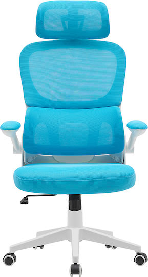 Bakaji Bürostuhl Blau Weiß