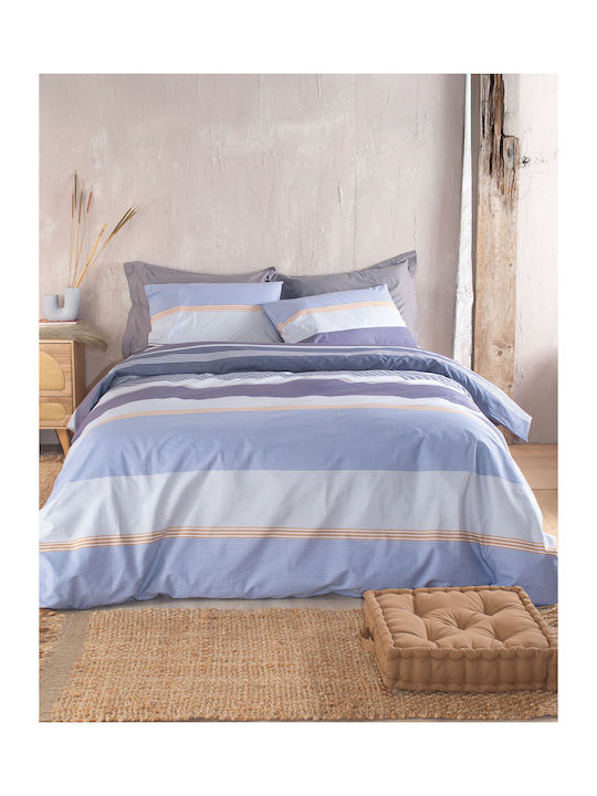 Rythmos Duvet Set Queen 220x240cm Boost Blue 3pcs