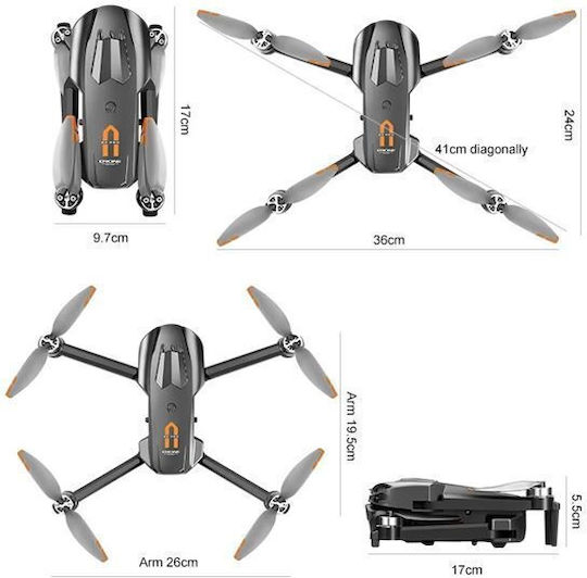 Dron 2.4 GHz cu 4K Cameră și Telecomandă