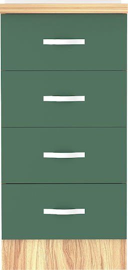 Kitchen Floor Drawer Unit Green 40x50x85pcs