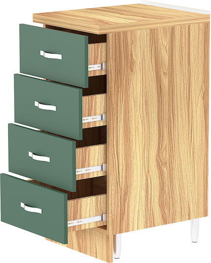 Kitchen Floor Drawer Unit Green 40x50x85pcs