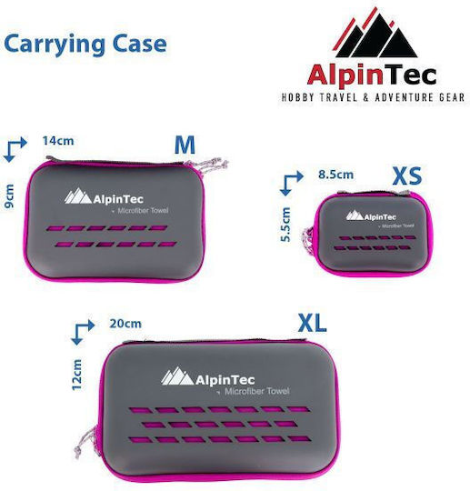 AlpinPro DryFast Microfiber Body Antibacterial Towel with Case Navy 150x75cm