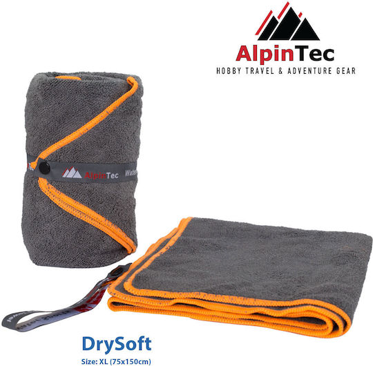 AlpinPro Drysoft Microfiber Body Towel Antibacterial with Case Terry Green 150x75cm