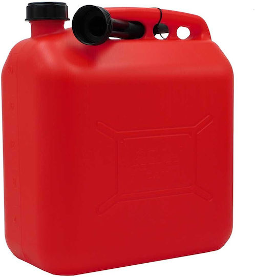 Eval Fuel Can Double Position Plastic with Extension Tube 20lt Red