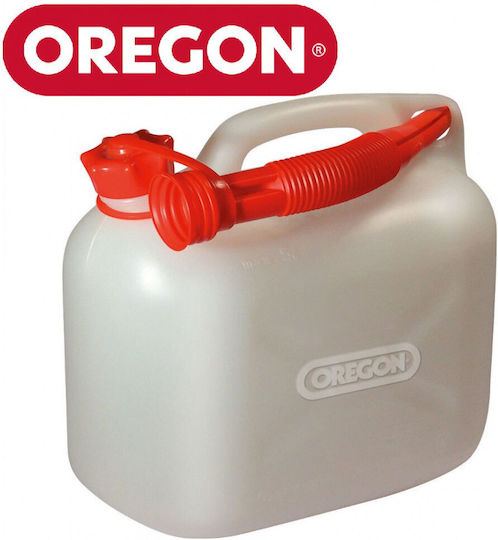 Oregon Double Position Fuel Container Plastic with Extension Tube 5lt White