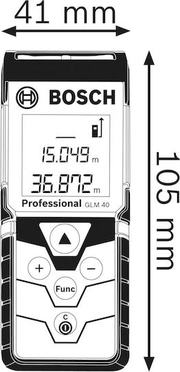 Bosch Laser Entfernungsmesser GLM 40 Professional mit einer Messreichweite von bis zu 40m