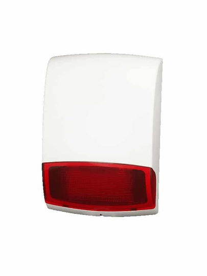 Artec Wireless RF Outdoor Battery Alarm Siren 100dB 12V with Red Light 20x27cm