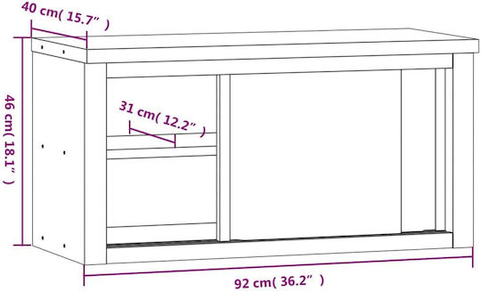 vidaXL Ερμάριο με Συρόμενες Πόρτες 92x40x46cm