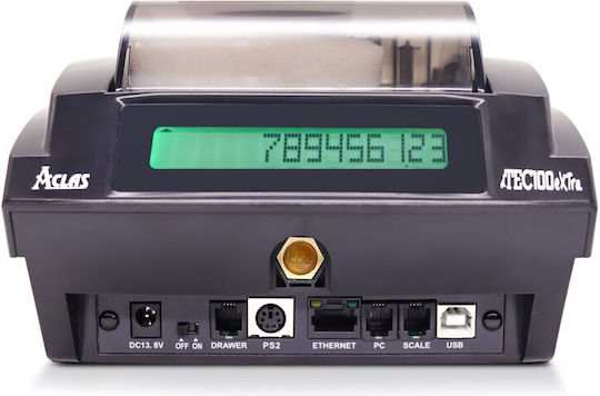DataTec DTec-100 Extra Ταμειακή Μηχανή Εστιατορίου με Μπαταρία σε Μαύρο Χρώμα