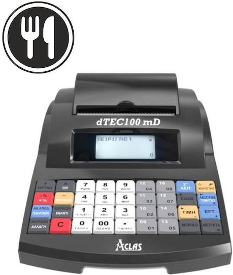 DataTec DTec-100 Ταμειακή Μηχανή Εστιατορίου Black σε Μαύρο Χρώμα