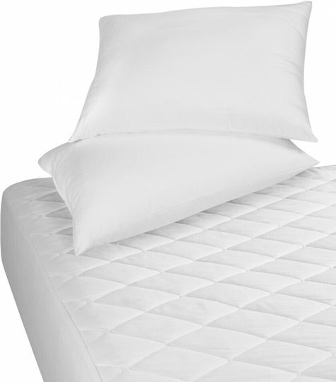Makis Tselios Home Protective Cover Single with Skirt White 100x200+20cm