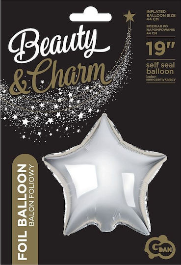 Godan Foil Star Balloon Silver 18 Inches