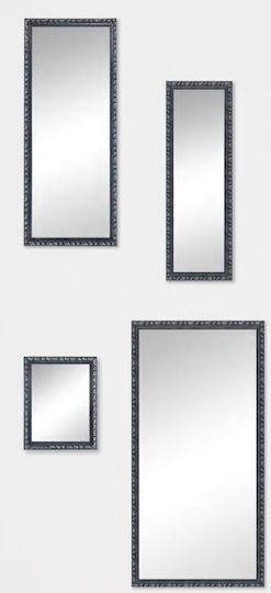 Mirrors & More Sonja Като Огледало за Стена Пълноразмерно с Сребрист Дърво Рамка 200x100см 1бр