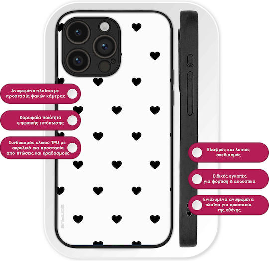 Sonique Heart Series Hülle für Motorola Edge 50 Pro 5G Weiß