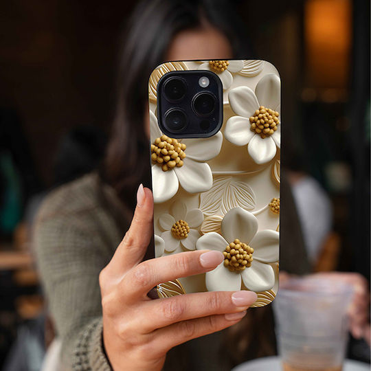 Sonique 3D-Blumenserie Hülle für Motorola Edge 20 5G Weiß